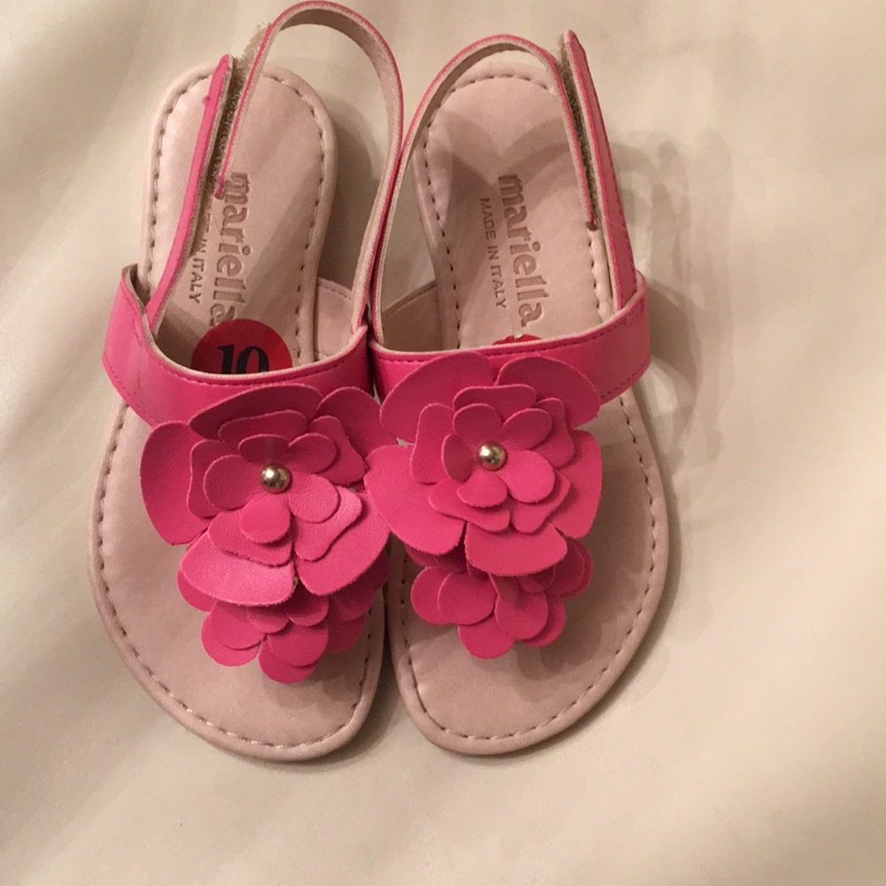 Pink leather sandals